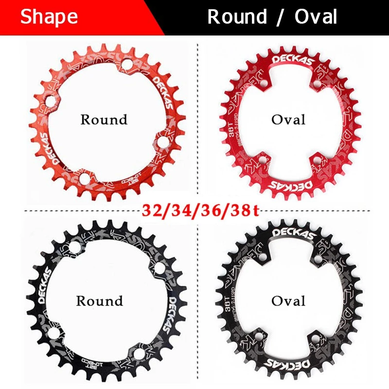 Bike Chainring DECKAS 104BCD 32/34/36/38T Round Narrow Wide For m615 m785 m820 MTB Mountain bike Bcd104 crankset Tooth plate