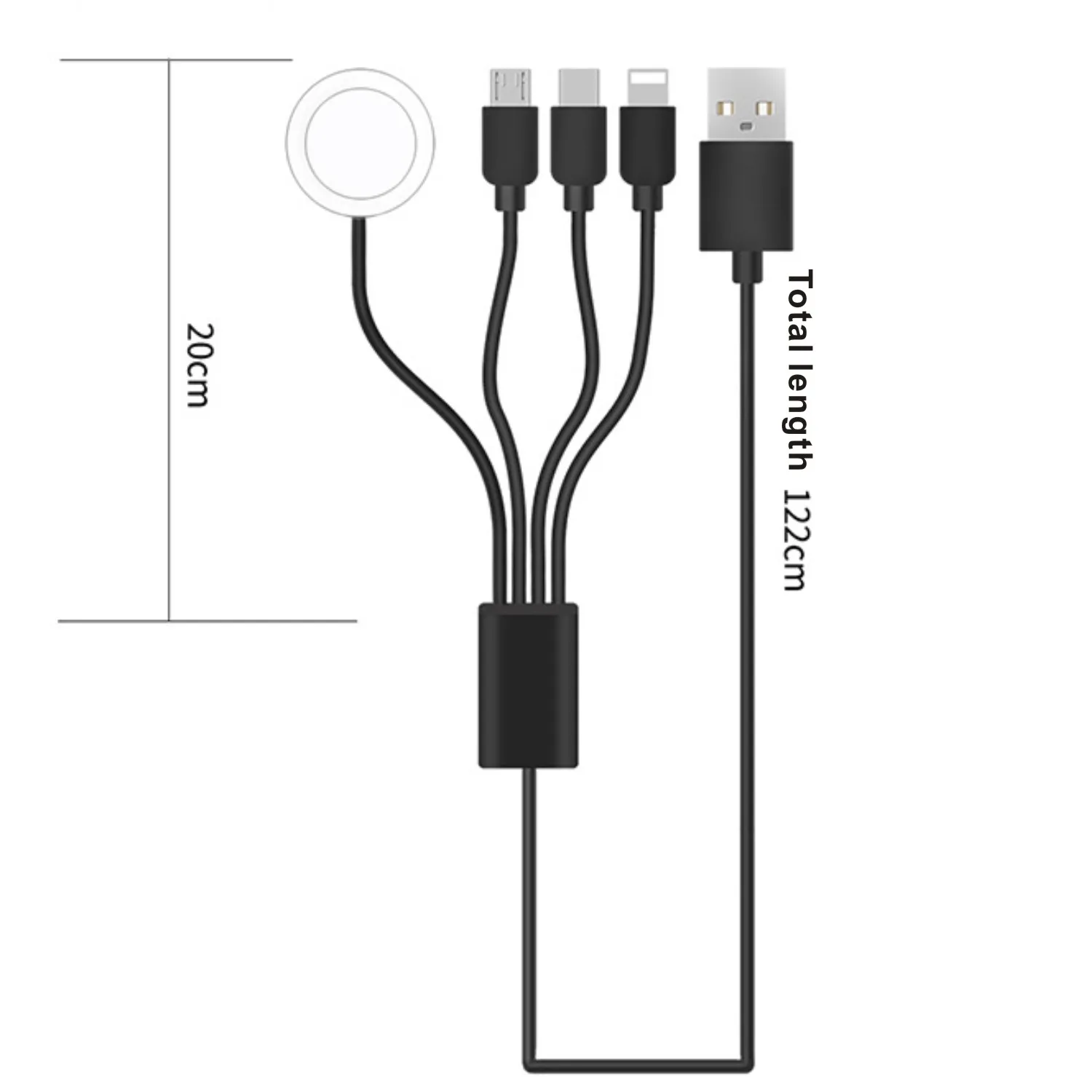 Phone Watch Charger Micro USB Type-C Android 4in1,3in1,2in1 Charging Cable Dock For iphone Apple Watch  iWatch Xiaomi Samsung