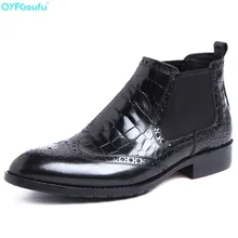 Autumn Winter Genuine Leather Brogues Mens Ankle Boots Fashion Genuine Leather Chelsea Boots Vintage Dress Boots Shoes Autumn Winter Genuine Leather Brogues Mens Ankle Boots Fashion Genuine Leather Chelsea Boots Vintage Dress Boots Shoes