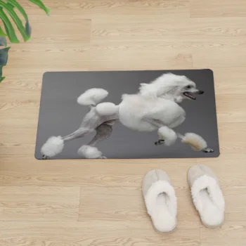 

Poodle Teddy Modern Doormat PVC Floor Mat Non-slip Entrance Door Mat Easy To Clean Oilproof Kitchen Carpet Animal Rugs Коврик