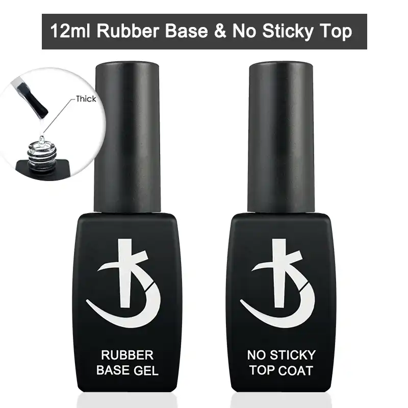 OXXI New 8ml Nail Rubber Base Coat and Top Coat Gel Varnish Primer For