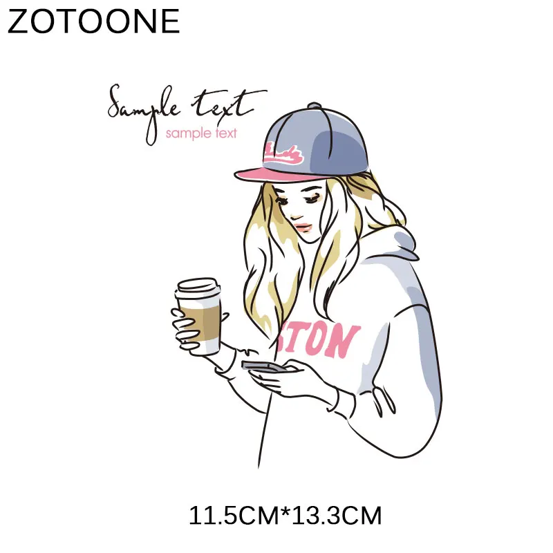 ZOTOONE теплопередача железа на патч для одежды сумка милые девушки Патчи