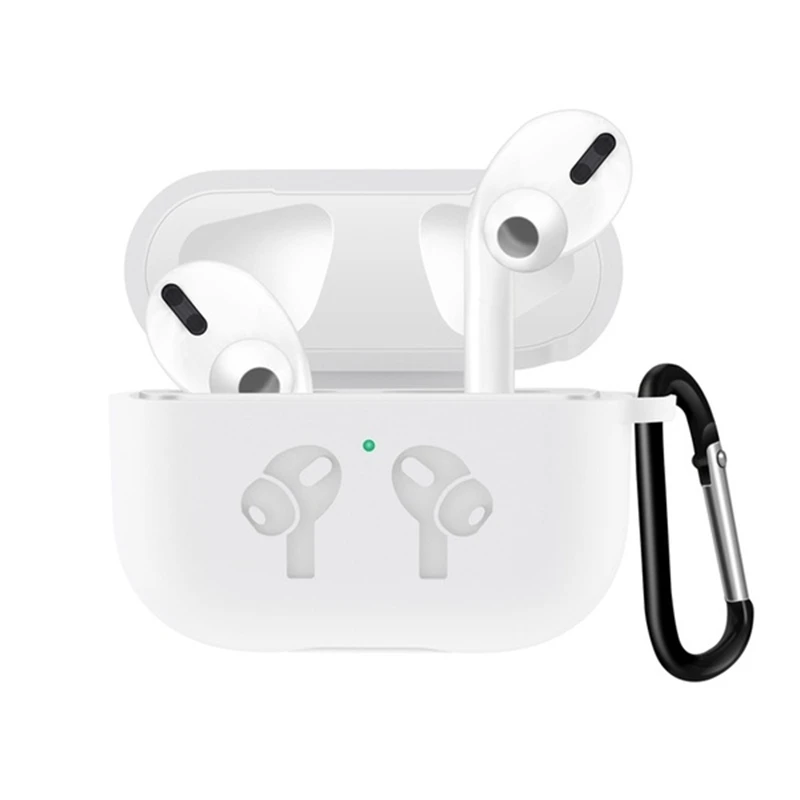 Новинка, силиконовый чехол для наушников, анти-потеря, крюк, наушники для Apple Airpods Pro Air Pods 3, Bluetooth, беспроводные наушники, аксессуары - Цвет: Белый