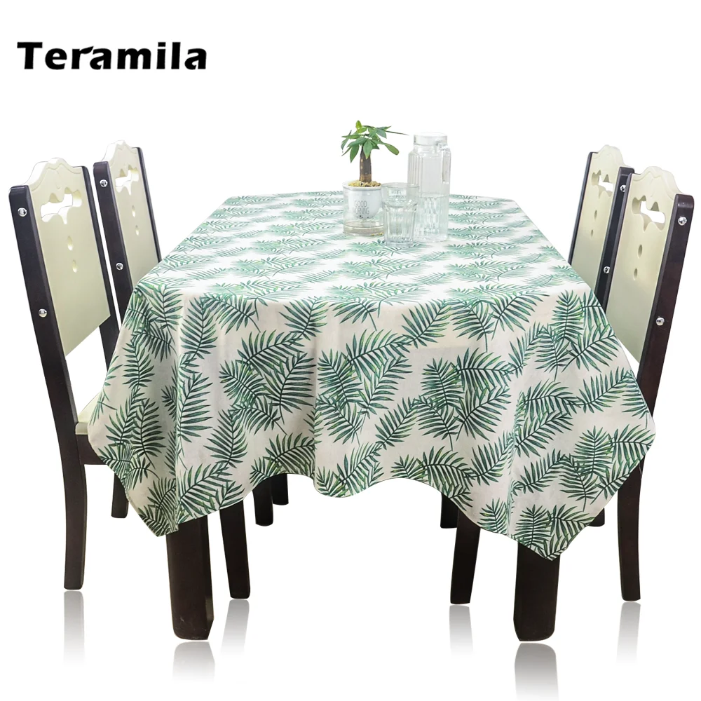 

Teramila Rectangular Dining Thick Table Cloth Home Decoration Wedding Mantel Cotton Linen Tablecloths Oval Square Tea Desk Cover