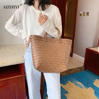 

Women Large Capacity Beach Hollow Straw Shoulder Tote Casual Woven Handbag Bags Popular Simple Female Daily Bag