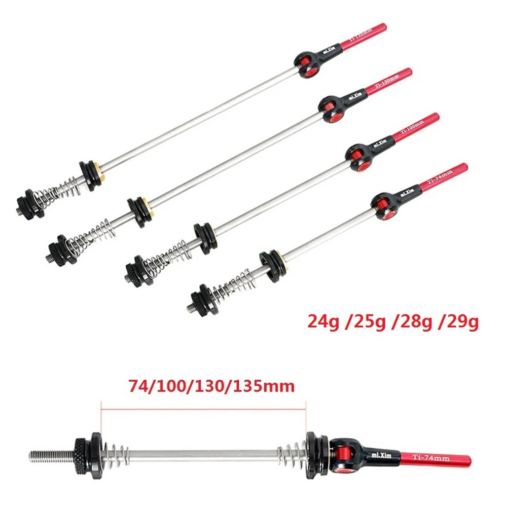 Espetos de liga de titânio ti liberação rápida estrada bicicleta dobrável 74/100/130/135mm