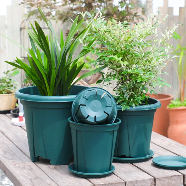 2Pcs Rooting Control Flower Pot With Tray Thickened Succulent Planting Breathable Pot Home Garden Seeding Nursery Container 4