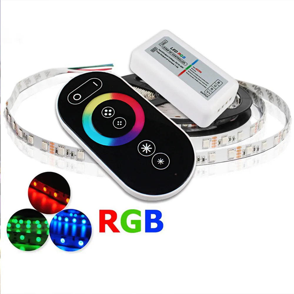 

Smart Touch Pannel RGB LED Controller Dimmer DC 12V 24V 12A 18 Modes Wireless RF Remote Controller for RGB LED Strip Lights