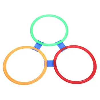

10 Pcs Hopscotch Ring Game Toys for indoor or outdoor Using 10 Multicolor Rings and 10 Connectors Fun Creative Play Set