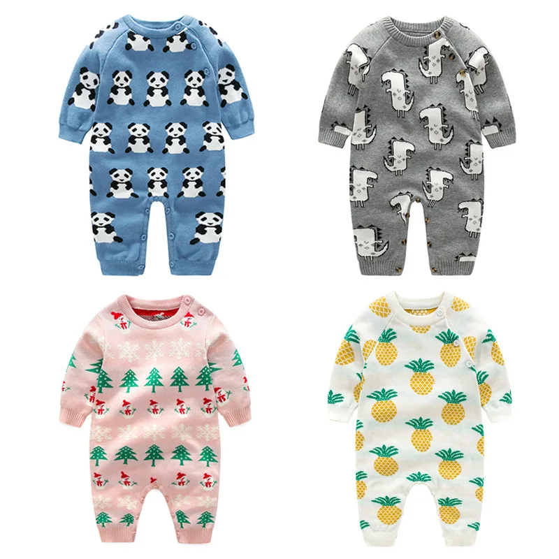 

2019 New Arrivals Lovely Toddle Kids Soft Romper Baby Cartoon Cotton Girl Conjoined New Pajamas Infant Baby Climbing Newborn