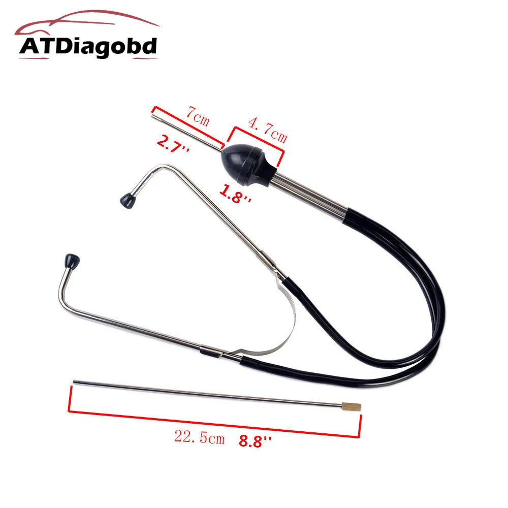 Mechanics Cylinder Stethoscope 22.5+7CM Car Engine Block Diagnostic Automotive Hearing Tools Anti-shocked Durable Chromed-steel car tool
