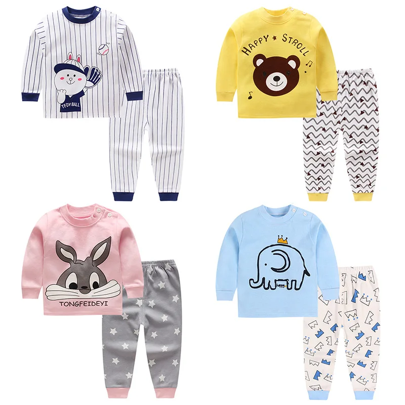 

Autumn Children Pajamas Sets Boys Cartoon Animal Print Nightwear Girls Family Pajamas Kids Clothes Sleepwear Baby Pyjamas