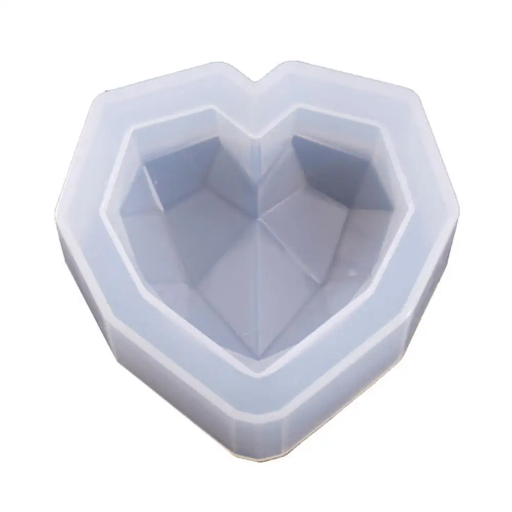 3D Алмазная Любовь Сердце десерт торт силиконовые формы мусс выпечки Кондитерские украшения ручной работы кристалл эпоксидная полимерная для торта конфеты формы