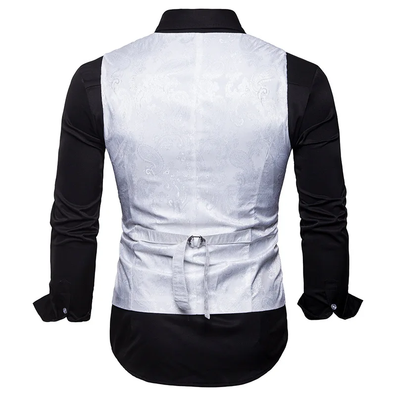 AliExpress стиль Мода для мужчин Смешанные цвета Джентльмен официальная одежда повседневная с принтом жилет M36