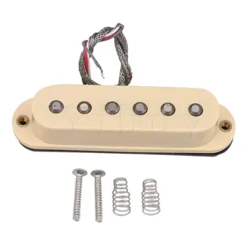 

Yibuy Alnico 5 Guitar Bridge Single Coil Pickup 52mm for Electric Guitar Parts