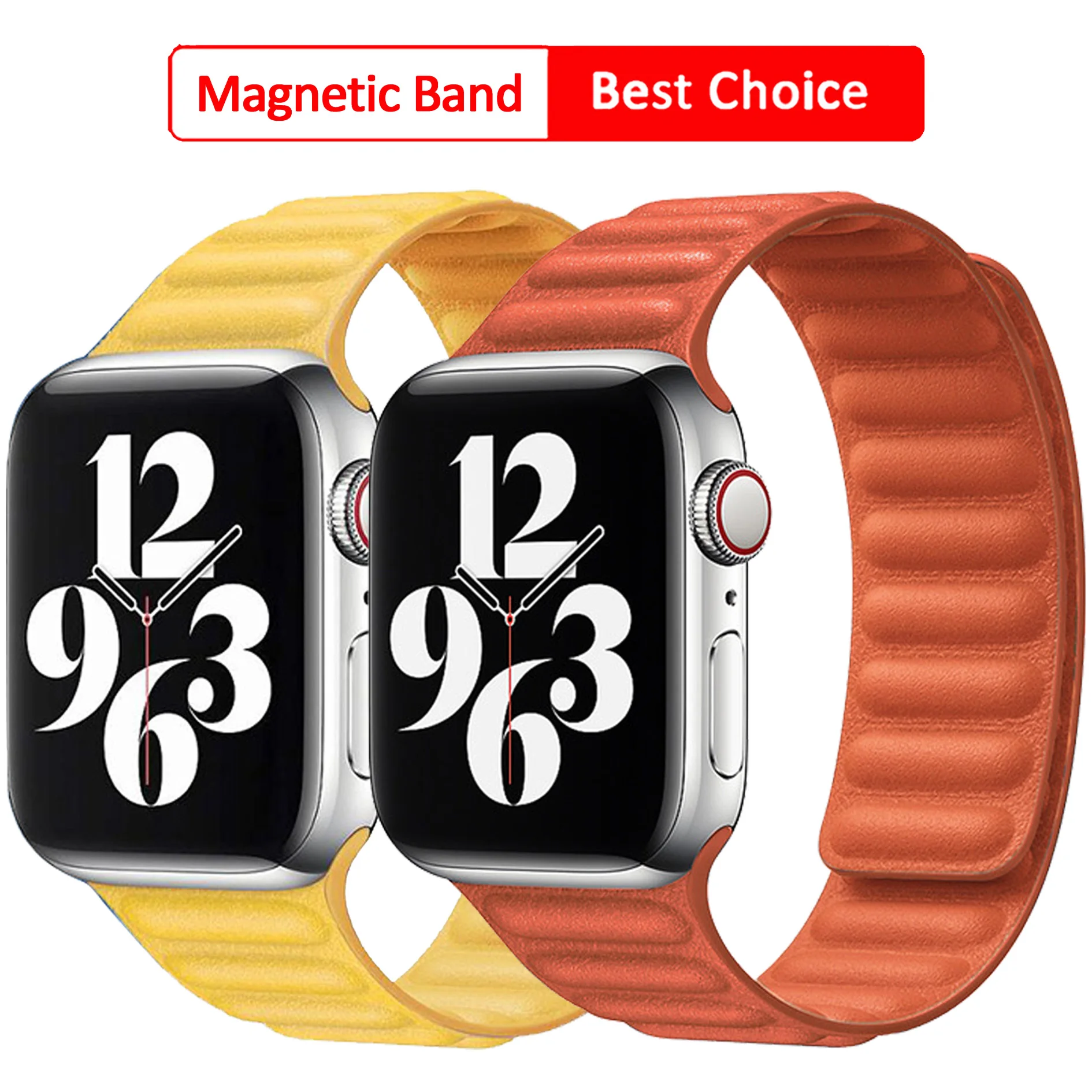 

Leather Loop Band For Apple Watch Serise Magnetic Buclke Bracelet for Apple Watch Breathable 6 5 4 3 2 1 38mm 42mm 40mm 44mm