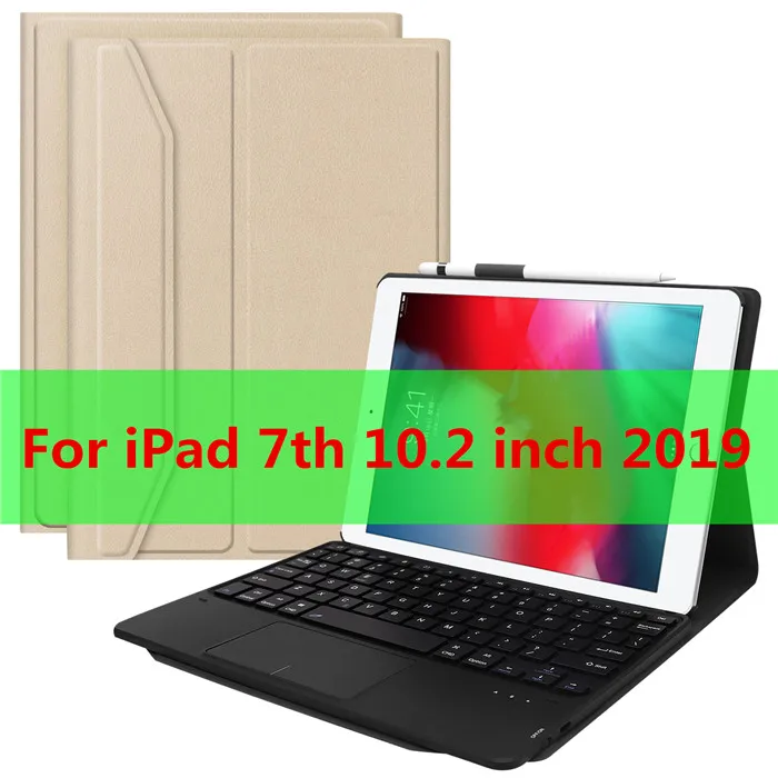 T-102-4-golden Чехол-клавиатура с сенсорной панелью для iPad 9,7 Air 3 10,5 Pro 11 mini 5 7,9 дюймов чехол-клавиатура для мыши для iPad 7th 10,2 клавиатура - Цвет: T-102-4-golden
