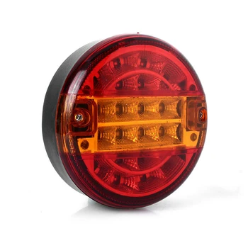 

4 Inch 20LED For Truck Plastic Warning Light Turn Signal Trailer Boats Round Pickup Taillights Indicator Lamp Easy Install