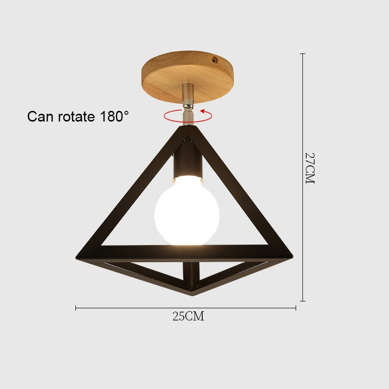 C-Black No Bulb Светодиодный потолочный светильник, современный потолочный светильник, винтажная лампада, светодиодный плафон для гостиной, Скандинавское украшение, Домашний Светильник - Цвет корпуса: C-Black No Bulb