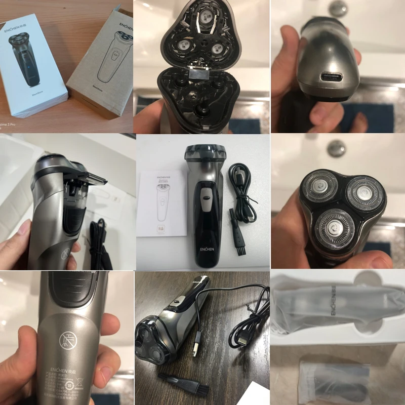 Online Xiaomi Elektrische Rasierer für männer bart trimmer razor xiaomi rasierer rasieren maschine original 3 köpfe trocken nass rasur waschbar rasiermesser