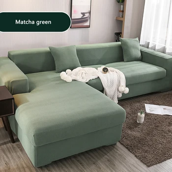 

1/2/3/4 Seat Polar Fleece Fabric Sofa Cover Pattern Checked Sofa Covers Washable Removable Couch Covers L Shape Corner Sofa