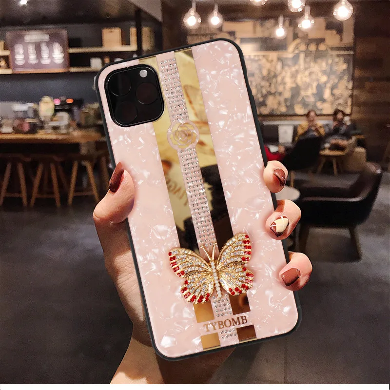 Супер покрытие из закаленного стекла чехол для iPhone 11 Pro Max XS XR 6 6S 7 8 Plus Coque узор чехол для iPhone 8 7 XS XR Тонкий чехол