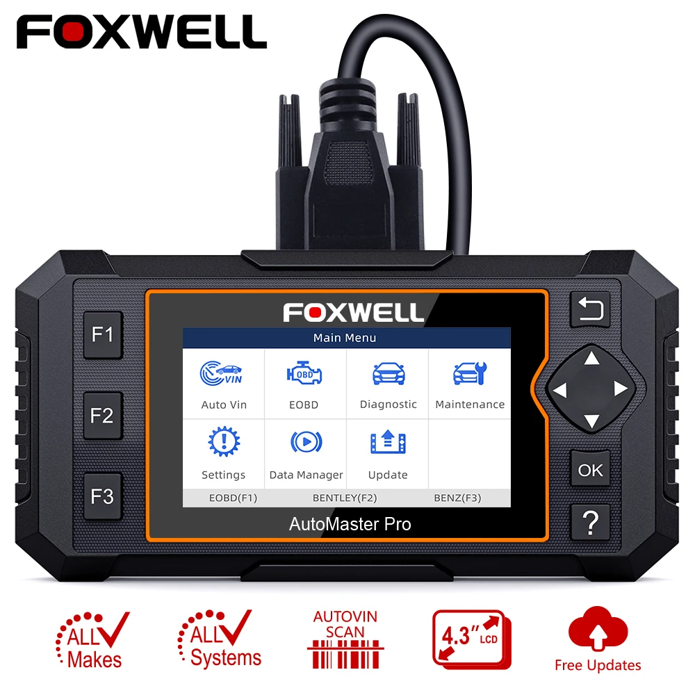 Автомобильный сканер Foxwell NT624 Elite OBD2 система для диагностики и сброса масла |