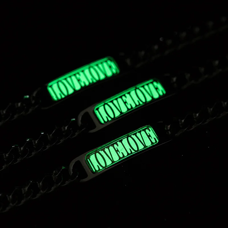 9 стиль ретро светящийся браслет светится в темноте вечерние Панк ювелирные изделия браслет Мода нержавеющая сталь серебро Пара Ювелирные изделия Подарки