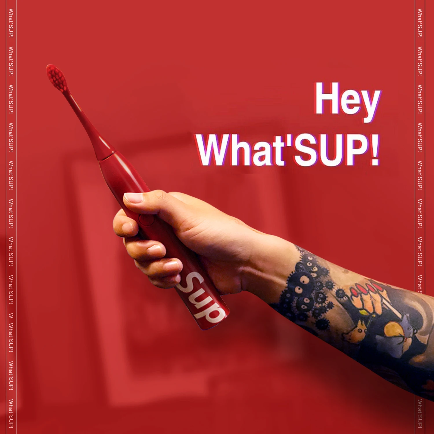 Apiyoo what' SUP звуковая Электрическая зубная щетка, S7 перезаряжаемый 5 режимов работы IPX7 водонепроницаемый 2 насадок и USB Беспроводная зарядка