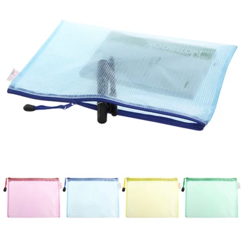 

Document Bag A3 Size Zipper File Pocket Storage School Office Supply Waterproof
