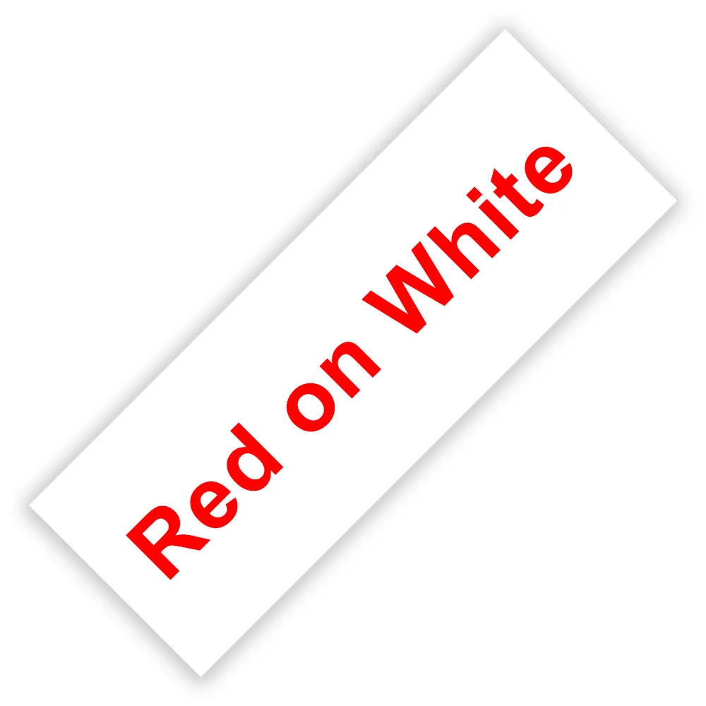 Red on White