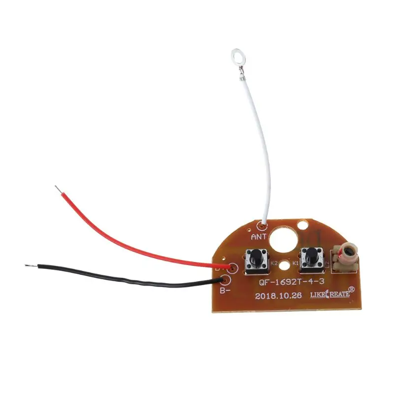 2CH RC Remote Control 27MHz Circuit PCB Transmitter and Receiver Board Radio System with Antenna Set for Car Truck Toy