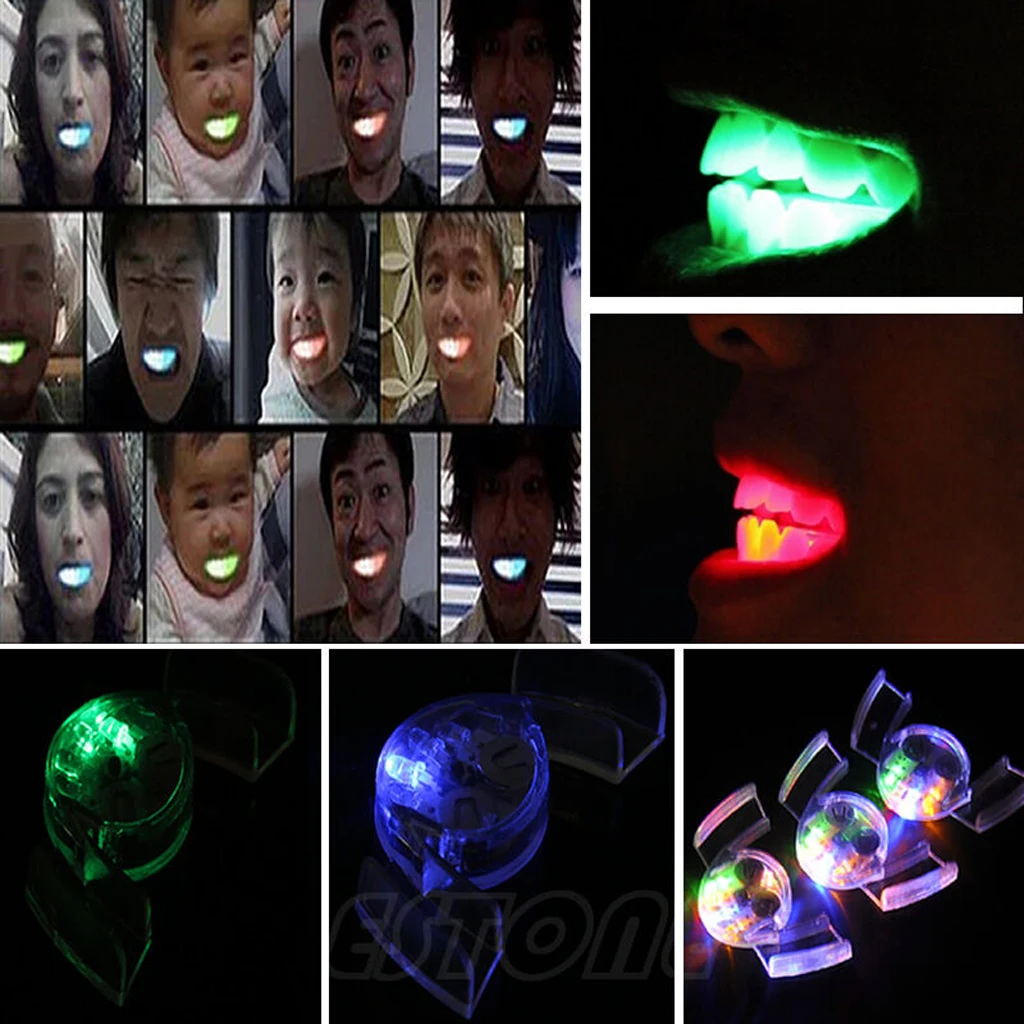 подсветка для рта. светящийся рот. светящиеся штуки. светодиоды для зубов. светящиеся зубы в темноте.