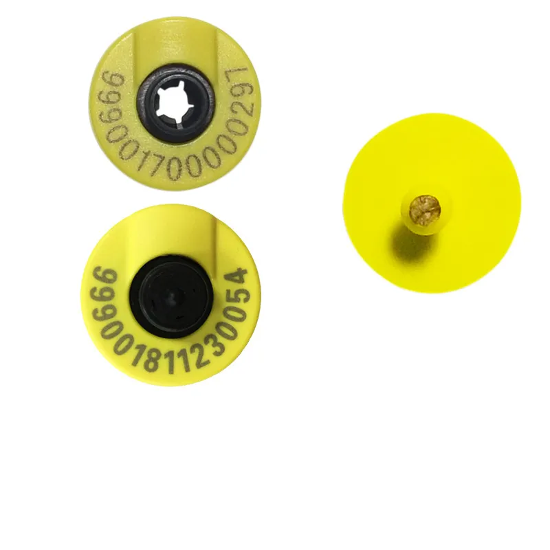 Etiqueta auricular RFID pasiva HDX de 134,2 kHz, estándar ISO, para la gestión de ganado bovino, ovino y porcino.