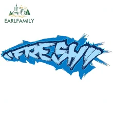 EARLFAMILY 13cm x 9.8cm Fresh Graffiti Cartoon Car Stickers Waterproof Sunscreen Vinyl JDM Bumper Truck Graphics Accessories