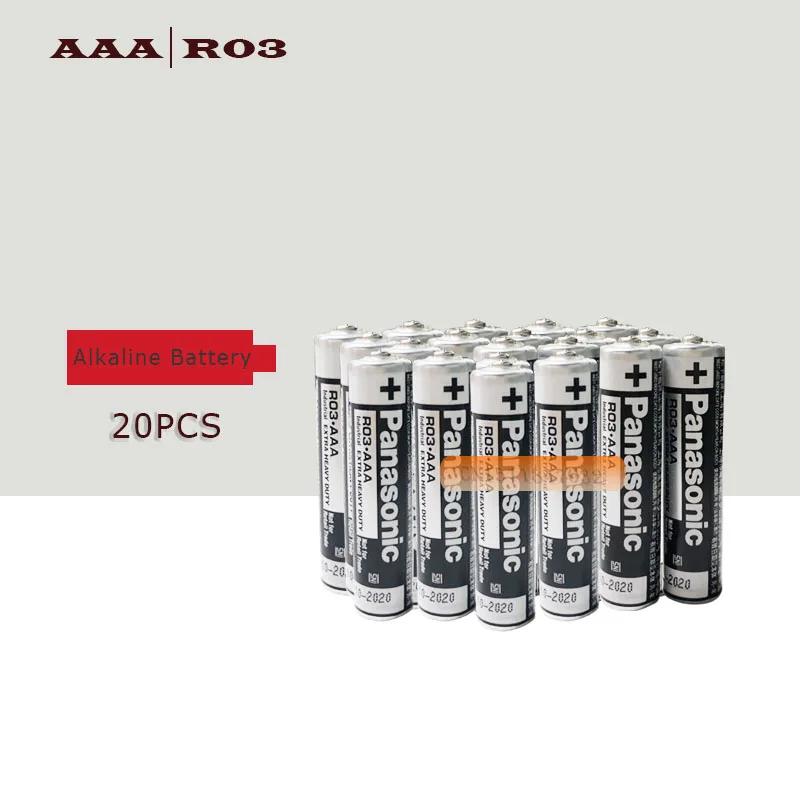 20 шт./лот Panasonic R03 1 5 в AAA щелочные батареи без ртути сухая батарея для