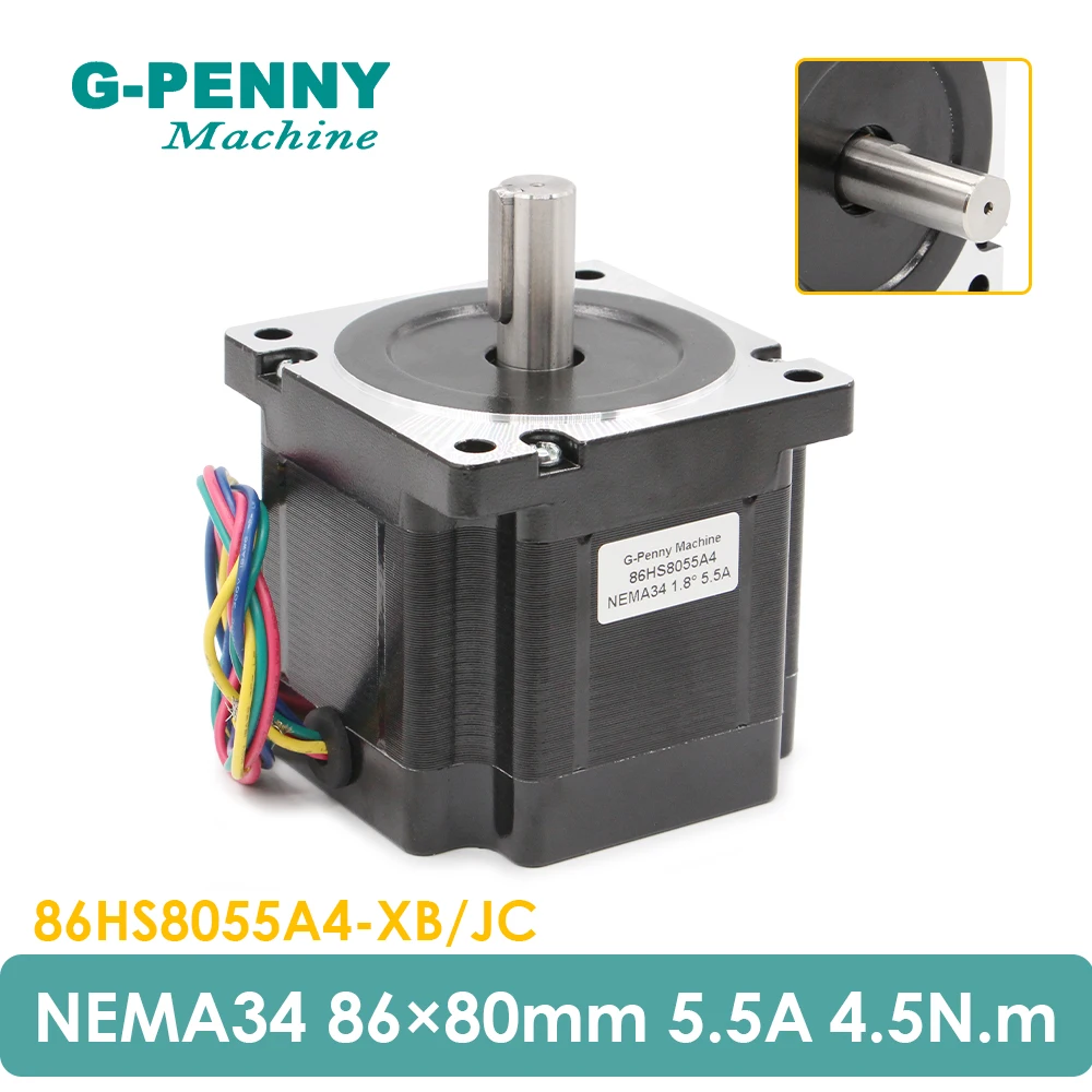 

NEMA 34 CNC stepper motor 86X80mm 4.5N.m 6A Stepping motor 1700Oz-in for CNC engraving machine 3D printer
