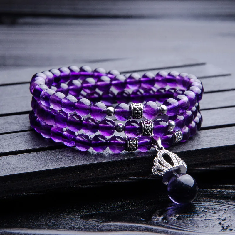 Natural Purple Amethyst Bracelet (5)