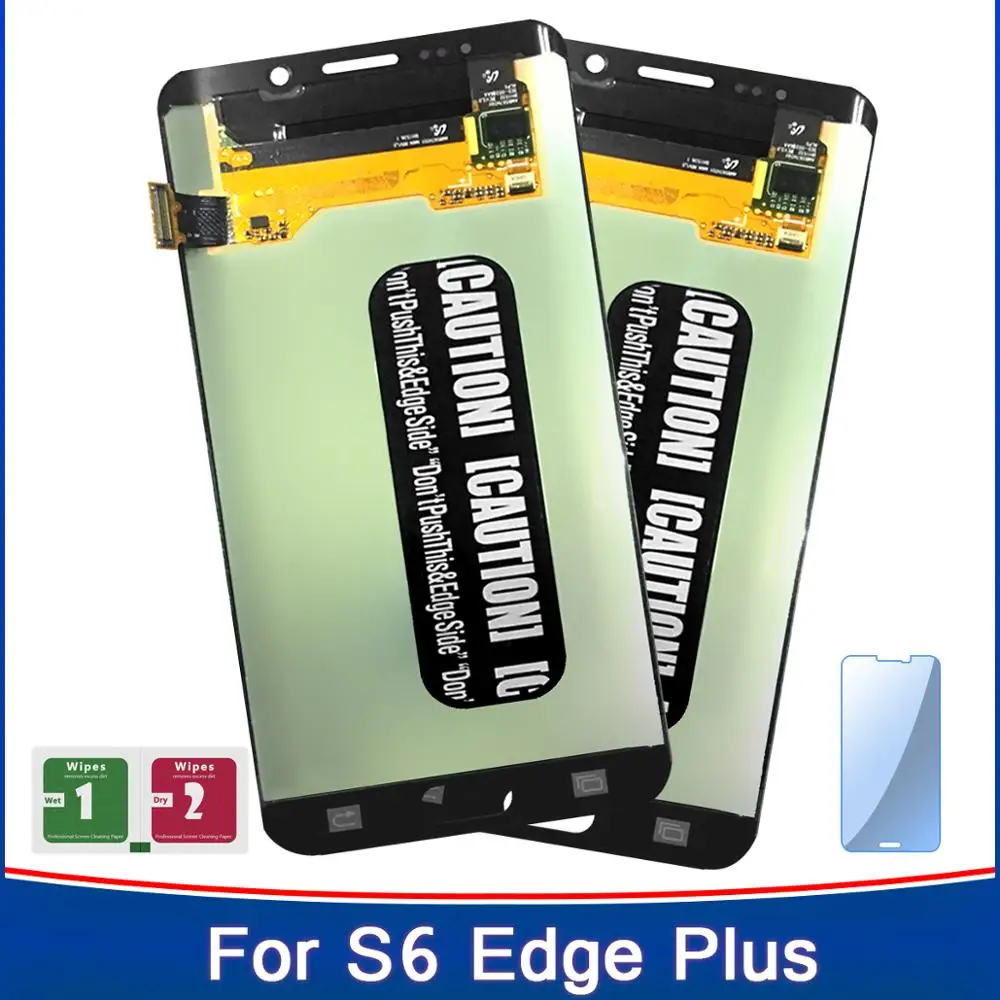 

2PCS 100% New Adjustable Brightness Display For High Quality Samsung Galaxy S6 Edge Plus G928 G928F LCD Touch Screen Digitizer