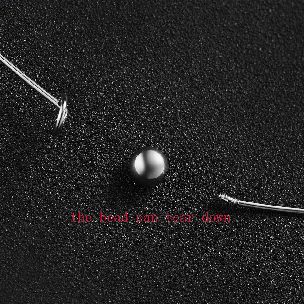 5pcs/lot Stainless Steel 1mm Thickness Wire Necklace Round Cable Circle Torques Collar Choker For DIY Jewelry Findings for necklace making supplies