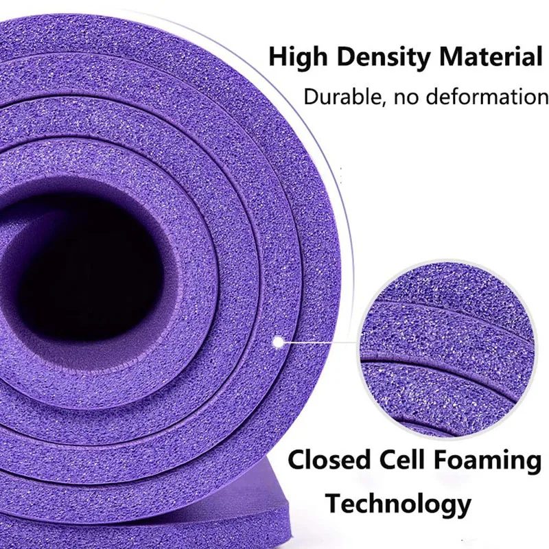 15mm Thick Non-Slip NBR Yoga Mat Fitness Stretching Camping Gymnastics Exercises Mat Bag Strap Sweat Smelless Easy to Carry Mats 15mm Thick Non-Slip NBR Yoga Mat Fitness Stretching Camping Gymnastics Exercises Mat Bag Strap Sweat Smelless Easy to Carry Mats