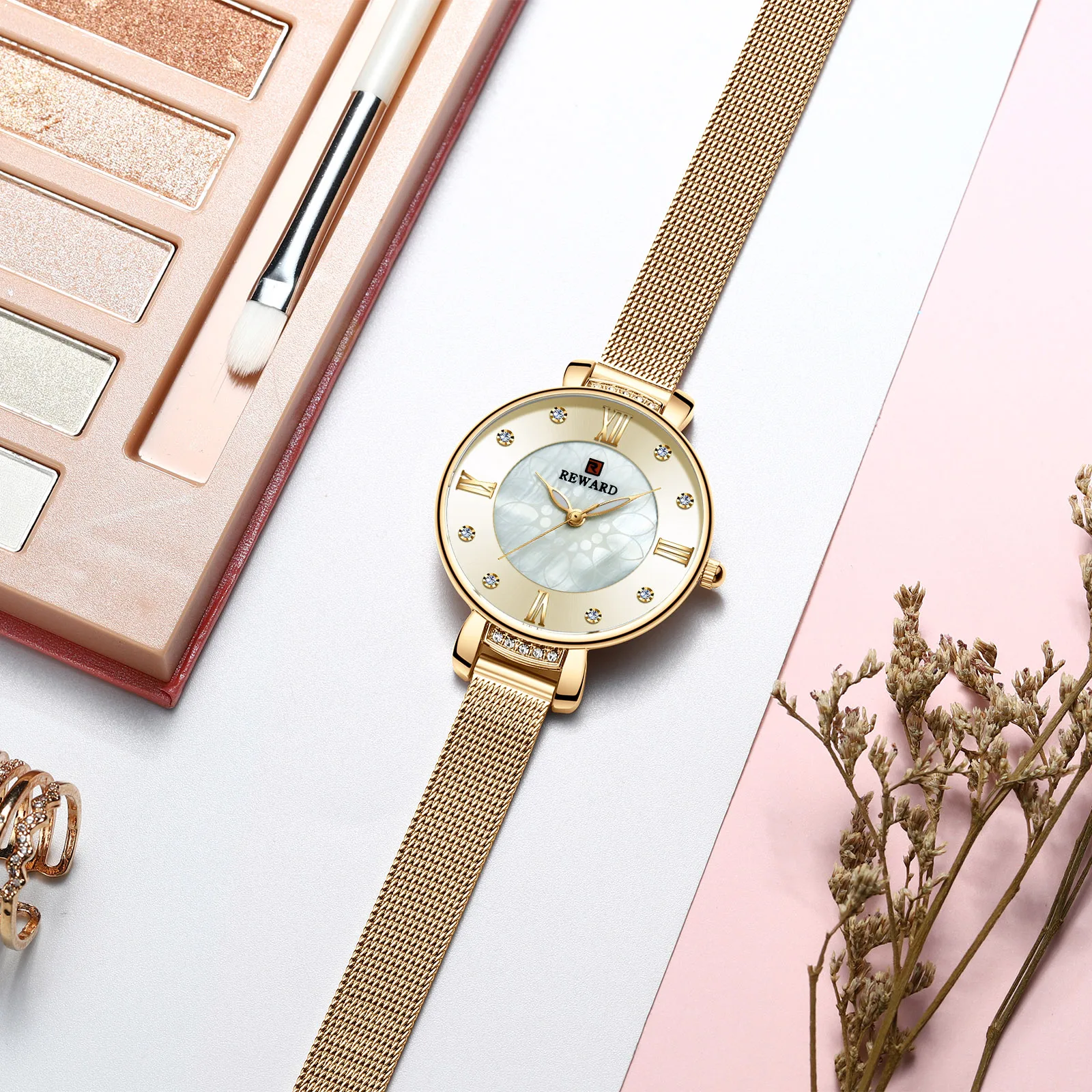 Luxury Ultra-thin Womens Watches Fashion Color Glass Analog Quartz Watch Dadies Green Dial Mesh Casual Waterproof Wristwatch