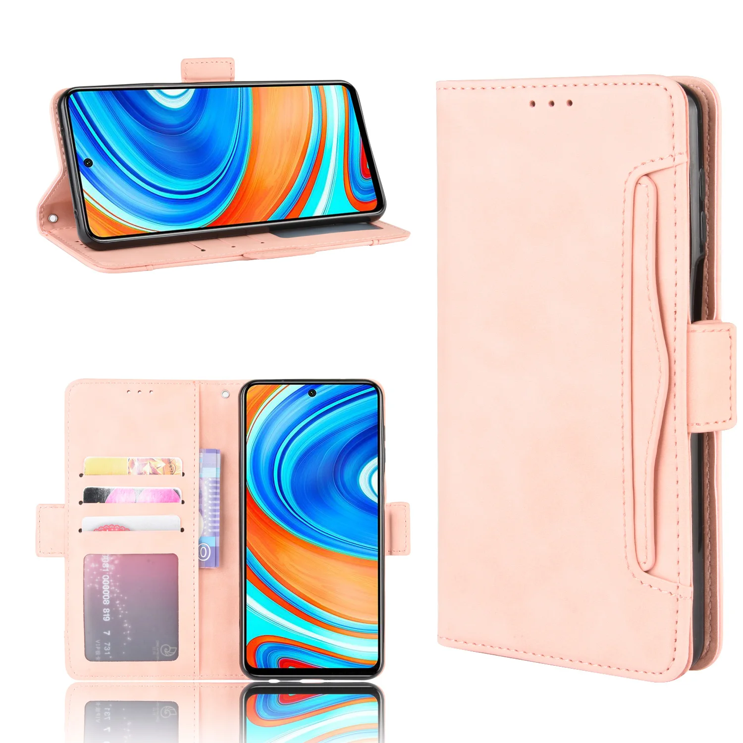 leather case for xiaomi Flip Wallet Case For Xiaomi 10 Pro 9SE CC9 Redmi Note 9s 8 8A 7S 9T 8T K30 K20 Leather Multi Card Holder Full Protection Shell leather case for xiaomi