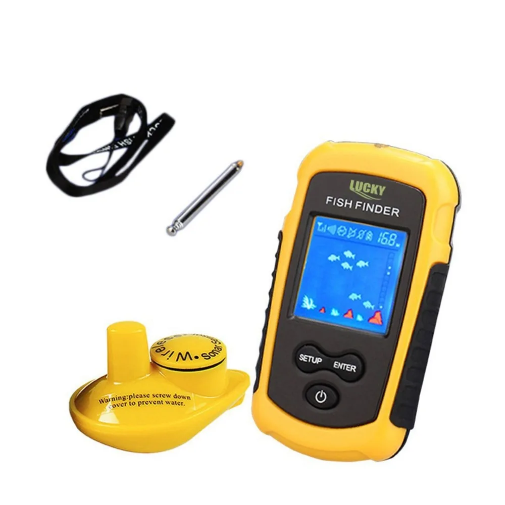 

2019 FFW1108-1 Wireless Sonar Fish Finder 40m Depth Range Ocean Lake Sea Fishing Water Resistant Fish Detector Drop Shipping