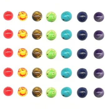 

35 Pcs DIY Loose Beads Colorful New 8MM Handmade Bracelet Weaving Jewelry Making Accessories Loose Crystal Beads For Women