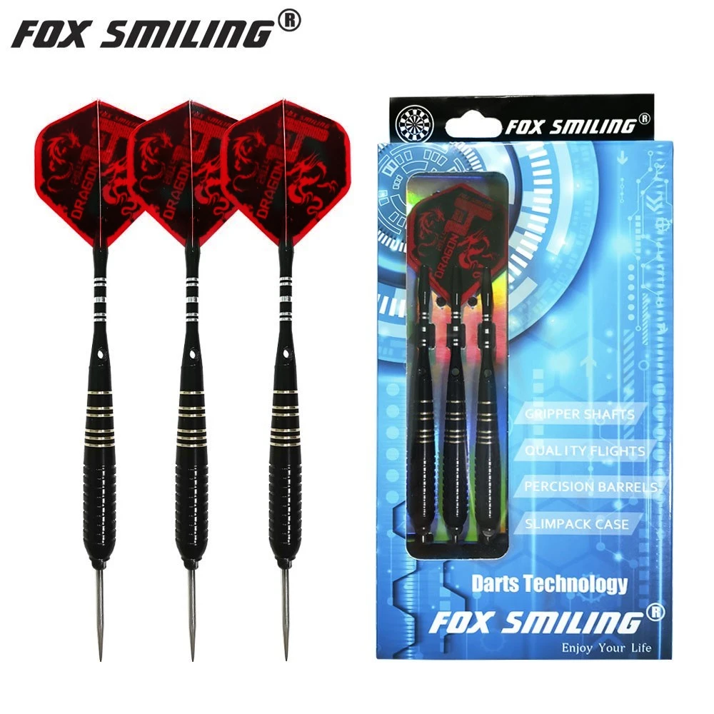 Fox Smiling 24/25g Сталь кончик иглы Дартс со сменными советы|Дартс| |