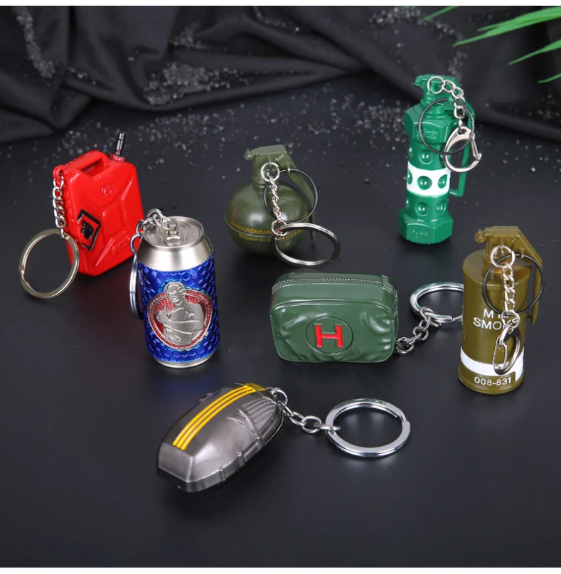 100 шт./лот, игровое оборудование, брелок, гранаты, брелок, оружие, брелок, топливный кольцо для ключей с танком, самолет, брелки, Medikit, брелки