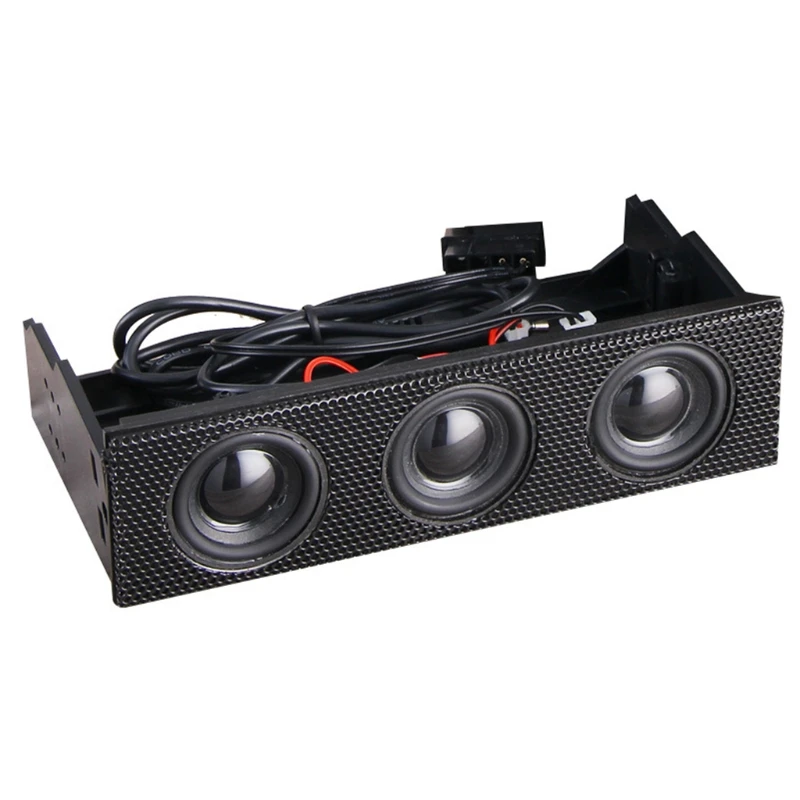 PC Front Panel Media Dashboard PC Front Panel Speaker Stereo Surround Computer Case Built in Mic Loudspeaker Front Bay YYDS
