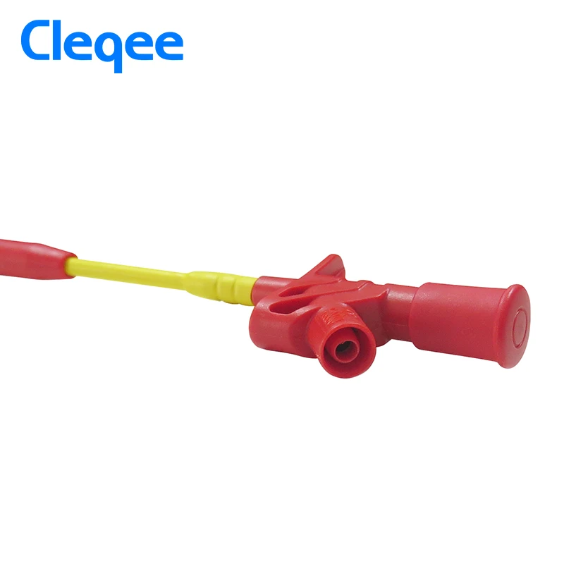 Cleqee P5005 2CS 10A профессиональный пирсинг иглы тестовые зажимы мультиметр тест ing зонд крюк с 4 мм разъем