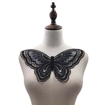 

1Pc Black Lace Butterfly Patches Sew on Patch for Clothing Dress Sewing Embroidery Appliques